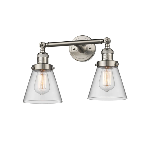 Innovations Lighting Small Cone 2 Light 16" Wide Bathroom Vanity Light