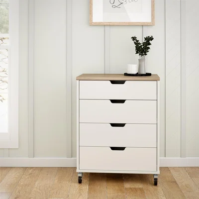 Alpay 4 Drawer Storage Cart with Locking Casters