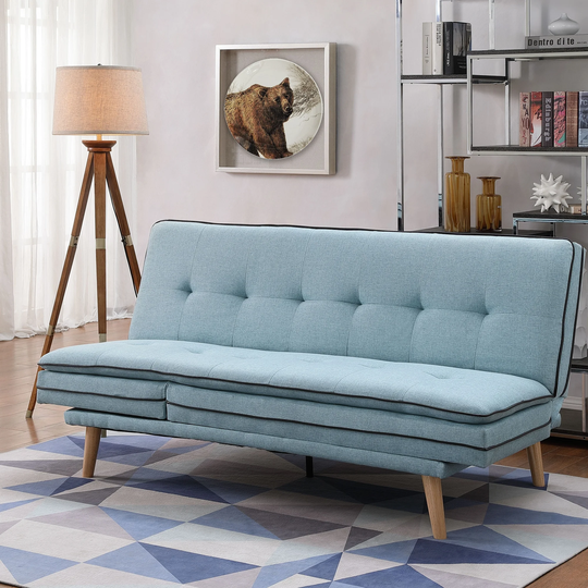 Savilla Adjustable Sofa Sleeper Sofa with Wood Legs