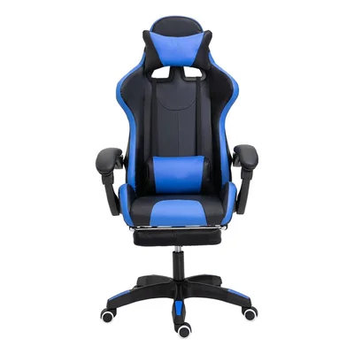 Adjustable Gaming Chair Office Chair With Footrest Christmas Gifts Blue Black White Gold