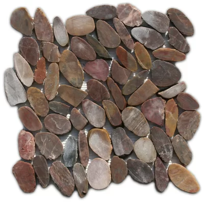 Yalong Random Sized Natural Stone Mosaic Tile in Brown