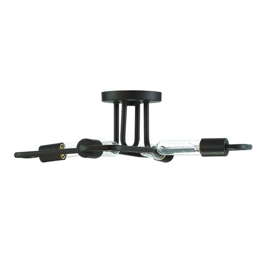 Trade Winds Angles 4-Light Semi-Flush Mount Ceiling Light in Oil Rubbed Bronze