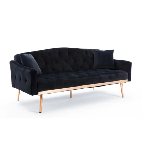 Accent Velvet Loveseat Sofa with Stainless Feet