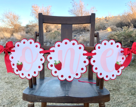 Berry Sweet High Chair Banner | Strawberry Banner First Birthday |Berry Smash Cake Photo I Am 1 One 1St Birthday High Chair