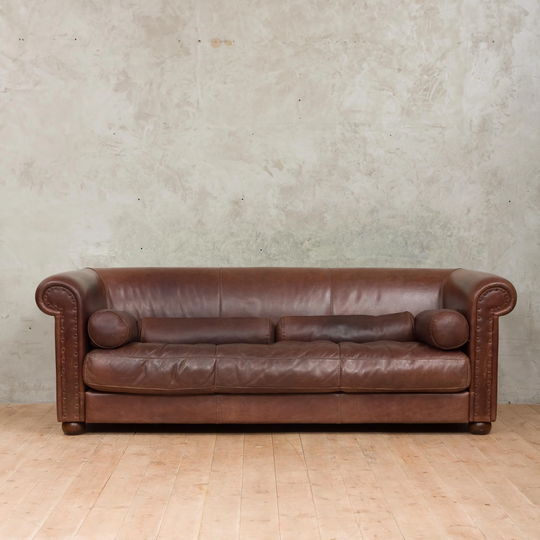 Mid-Century Baxter Buffalo Leather Sofa