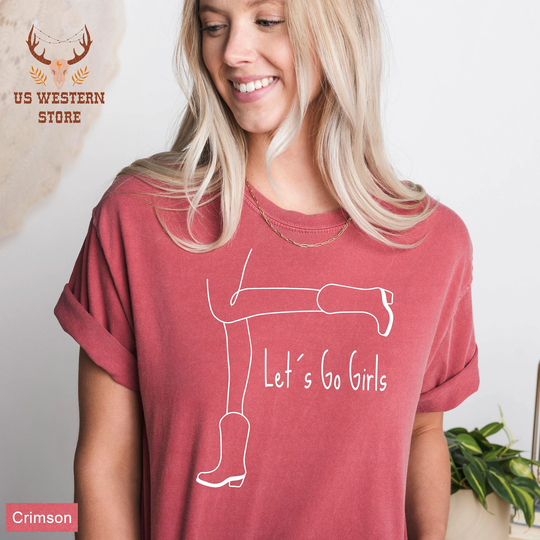 Let's Go Girls Shirt, Comfort Colors Bachelorette Trip Matching T-Shirts, Cowgirl Group Shirts, Wedding Shirts