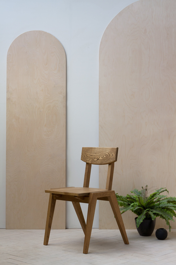 Konk ‖ Yackt Chair Bespoke Sizes Available Solid Oak Dining Seat, Wood Kitchen Seating