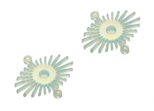 Colorful Acrylic Eye Earring Connector - Charms Jewelry Making Supplies Color Code A575 23.86x21.3x1.85mm Ac2272-A575