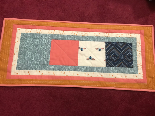 Cabin Christmas Quilted Table Runner/Country Landscape Runner/Wildlife Topper/Sofa Or Coffee Runner/Dining Room Decor