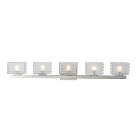 Kalco Victoria 5-Light Bathroom Vanity Light in Polished Nickel