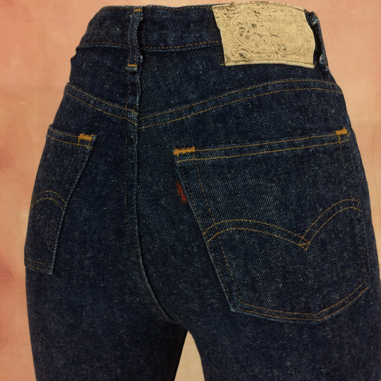 Sz 25 Vintage Levi's W630 Dark Wash Tiny Small Waist Hairy Jeans W25 L27 High Waisted Slim Fit Tapered Leg Girlfriends Petite