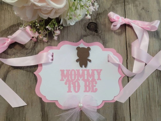Teddy Bear Theme Mommy To Be Chair Sign-Mommy Sign-Mom Sign-Custom Sign-Teddy Sign