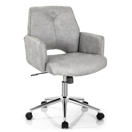 Costway Hollow Mid Back Leisure Office Chair Adjustable Task Chair - See Details