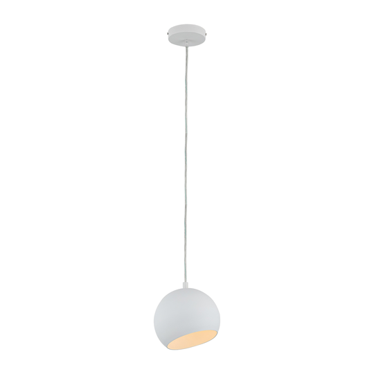 1-light Matte White Hanging Mini Pendant