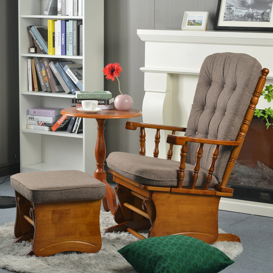 Glider Chair with Ottoman For Nursing and Relaxing