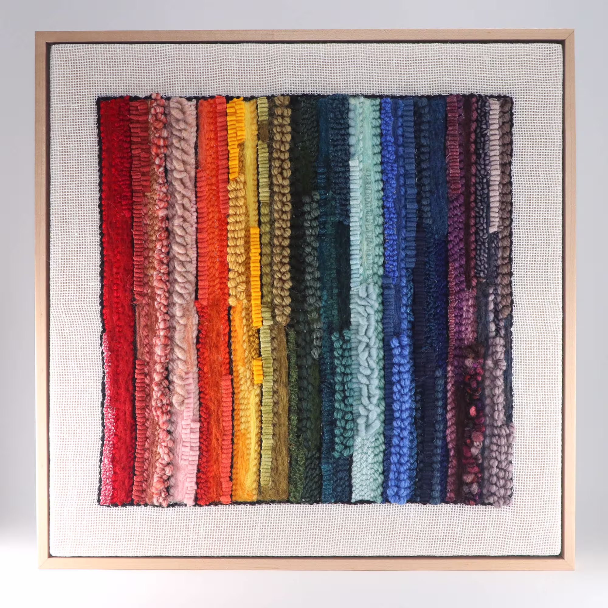 Fiber Art Color Chart, Bar Gradient | 17" Rug Hooking, Punching, Needle Felting