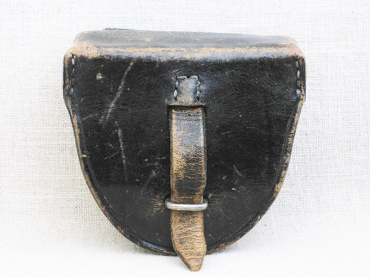 Vintage Belt Case, Leather Pouch, Tape Measure Case