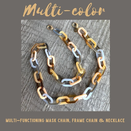 Multi-Color Sunglass Chain Colorful Glasses Chain, Eyeglass Chain For Eyeglasses, Warm Tones