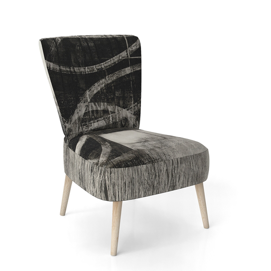 Designart 'A Geometric Day I' Upholstered Mid-Century Accent Chair