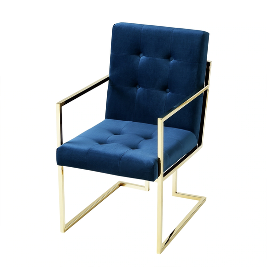 Astor Dining Chair Button Tufted (Set of 2) - arm chair - arm chair