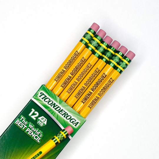 Engraved Personalized Pencils - Ticonderoga #2 Back To School Supplies Custom Teacher Appreciation Gifts Te