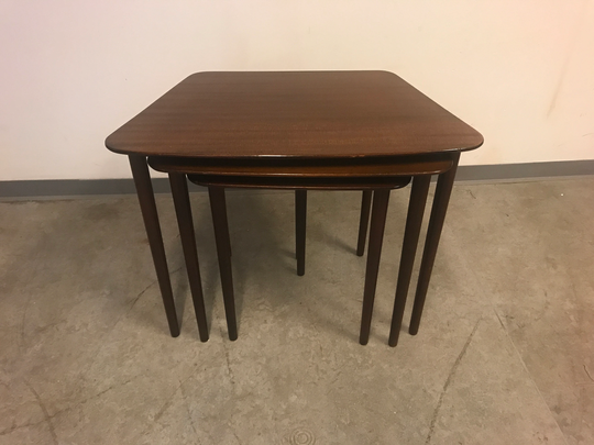 Danish Mahogny Nesting Tables For Jason, 1960