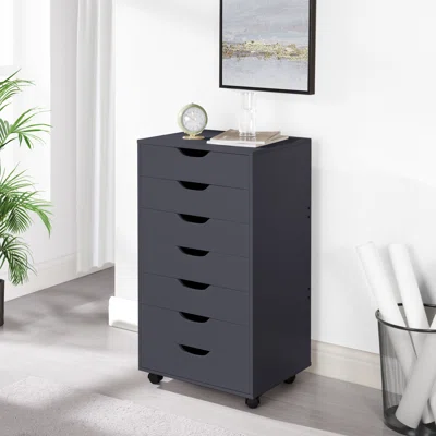 Nameera 18.8" Wide 7 Drawer Office File Cabinets Wooden File Cabinets for Home Office Storage Drawer