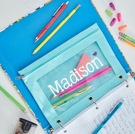Personalized Kids Pencil Case, Christmas Gifts, Girls Pouch, Back To School Supplies