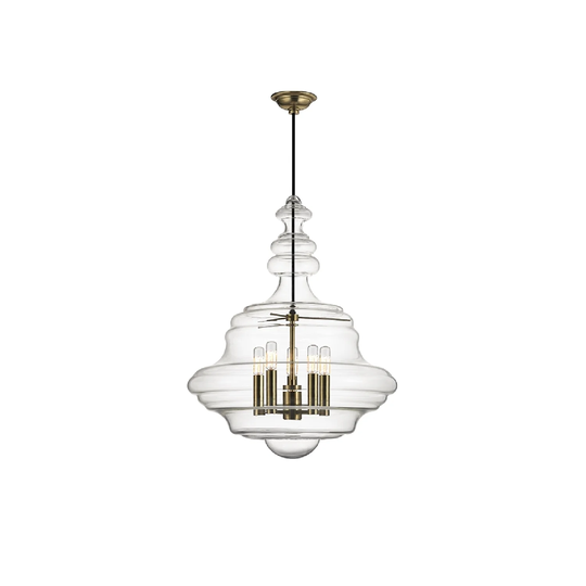 Hudson Valley Lighting Washington 5-light Aged Brass Pendant