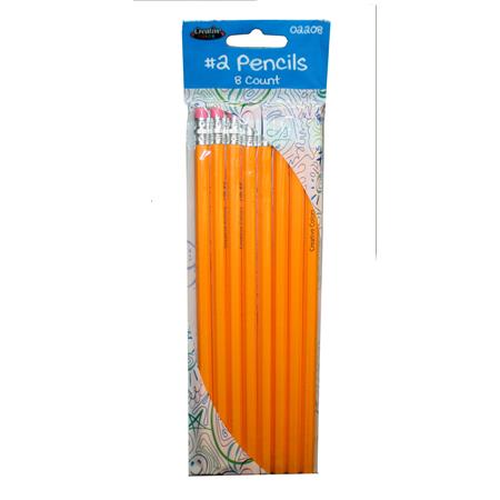 BULK Carton 8 Count #2 Yellow Barrel Pencils- Minimum Order 1 Case Of 48 Packs
