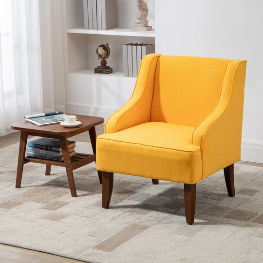 Modern Lounge Swivel Armchair Luxury Single Sofa Chair Accent Chairs Velvet Fabrics Padded Seat for Living Room Furniture