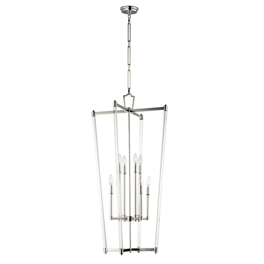 Lucent 8-light 21.25" Wide Steel Pendant - Polished Nickel