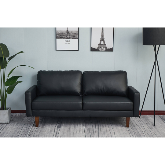 Faux leather 70'' Square Arm Sofa