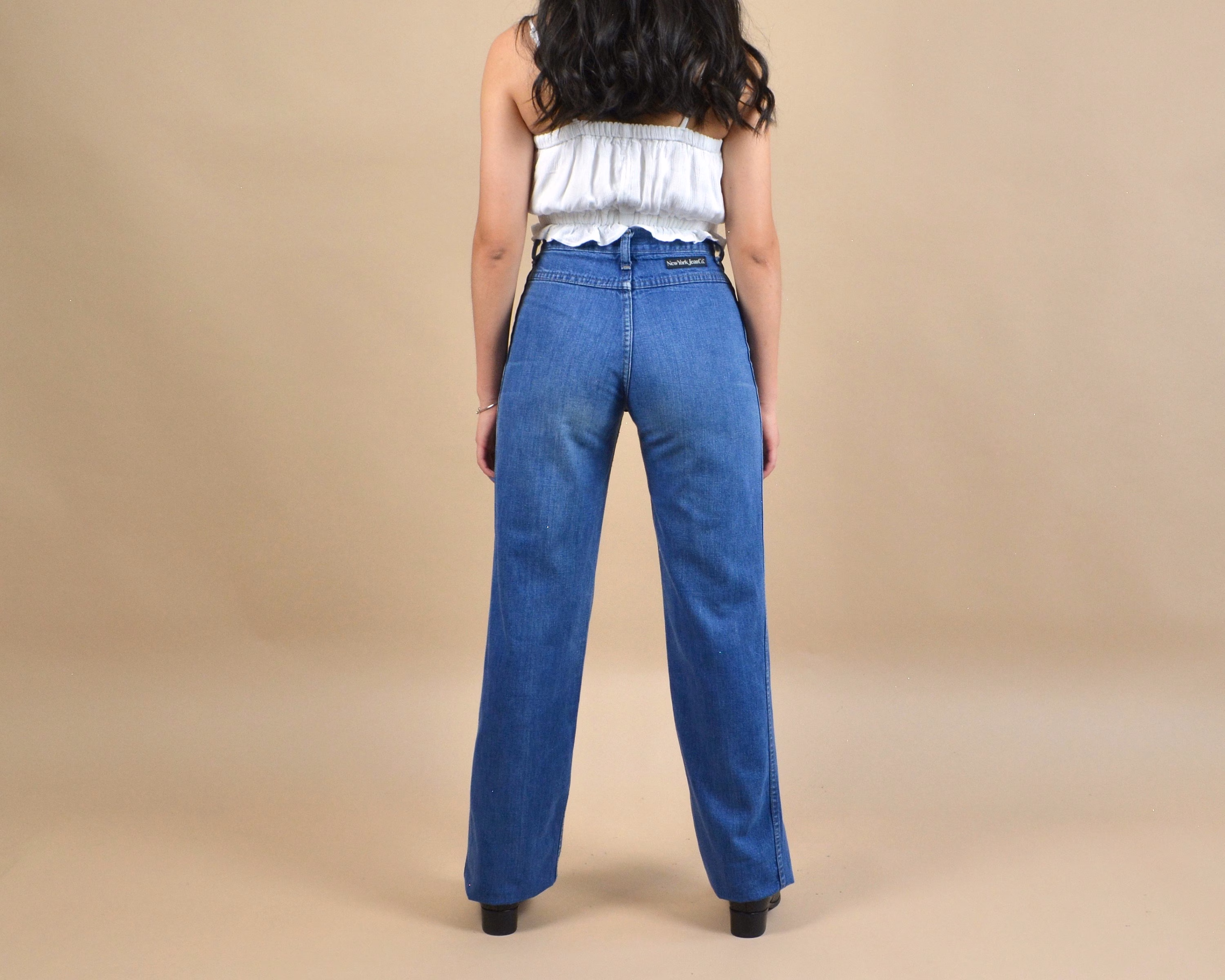 New York Jeans Size 24 High Rise Wide Leg 70S Denim