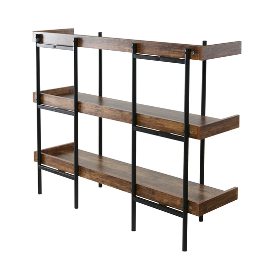 OneSpace Modern Etagere Wood and Steel 3-shelf Display