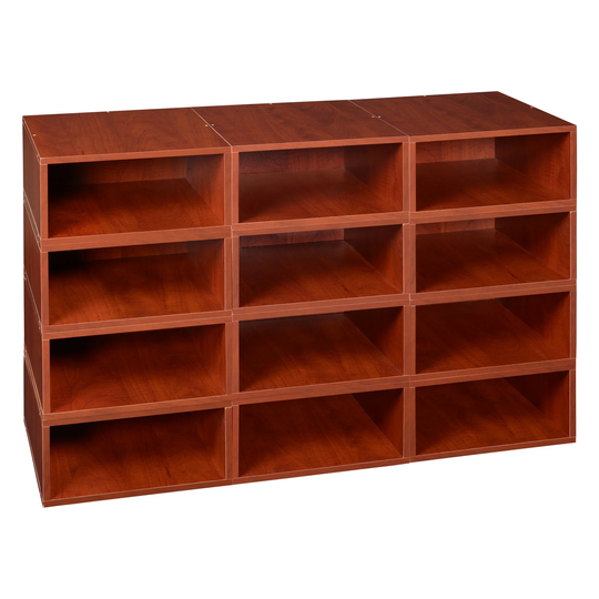 Noble Connect Storage Set- 12 Half Size Cubes- Warm Cherry