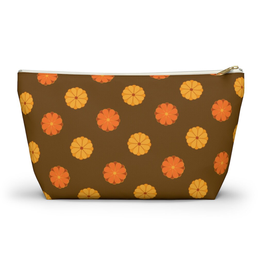 Groovy Daisies Pouch, Cosmetic Bag, Pencil Case