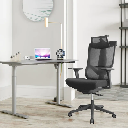 Excustive office chair with headrest and 2D armrest, chase back function with 7 gears adjustment