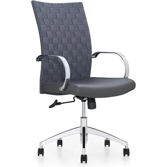 GM Seating Weeve Office Chair High-Back Leather Executive Chair - Grey