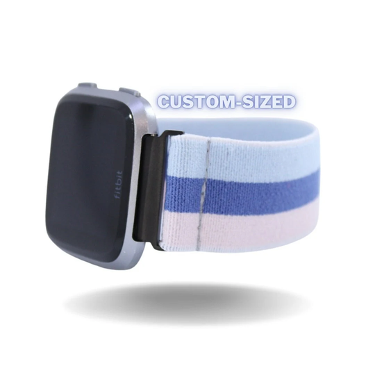 Elastic Fitbit Versa Watch Band | Soft Sunset Sunrise Pastel Fits 1, 2 & Lite Models Continuous Loop Handmade in Usa