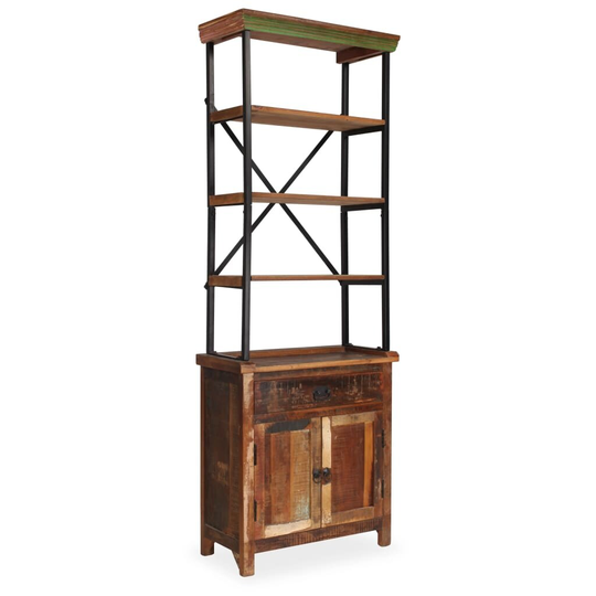 Sideboard with Shelves Solid Reclaimed Wood 25.6"x11.8"x70.9"