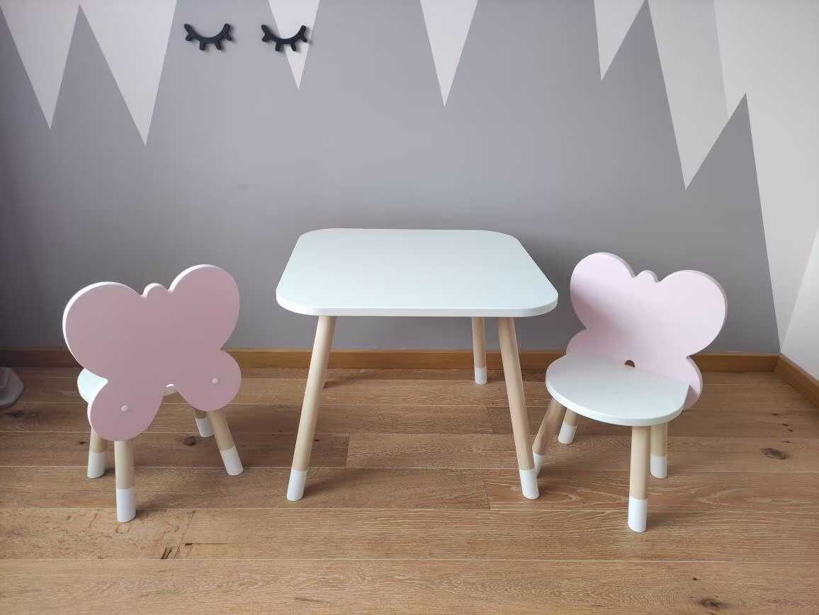 Butterfly Chair & Table Set Toddler Montessori Perfect Gift For Kids Birthday Or Like Christmas Present