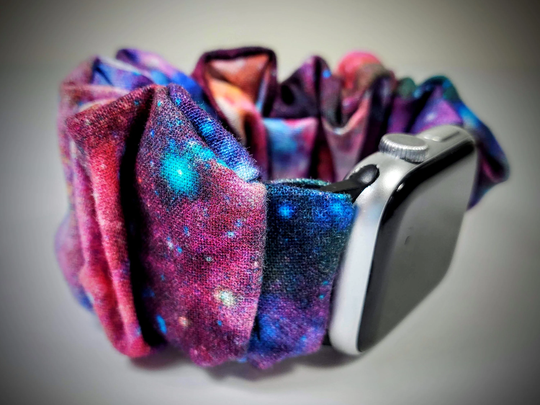 Nebula Scrunchie Elastic Watch Band For Apple -38mm 40mm 41mm 42mm 44mm 45mm ; All Series | Models 1 - 8 & Se
