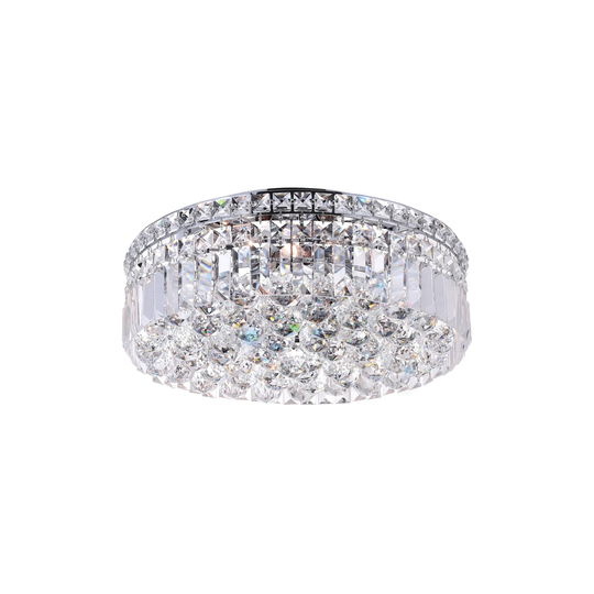 Guisseppe Lighting R Five Light Flush Mount Colosseum Chrome - Exact Size