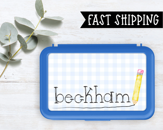 Personalized Pencil Box, Snack Back To School, Craft Supply Holder, Kids Box