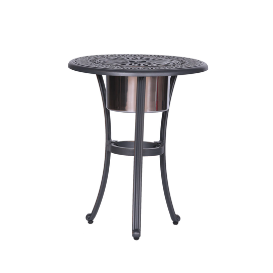 Saybrook Aluminum 22-inch Round Ice Bucket Table