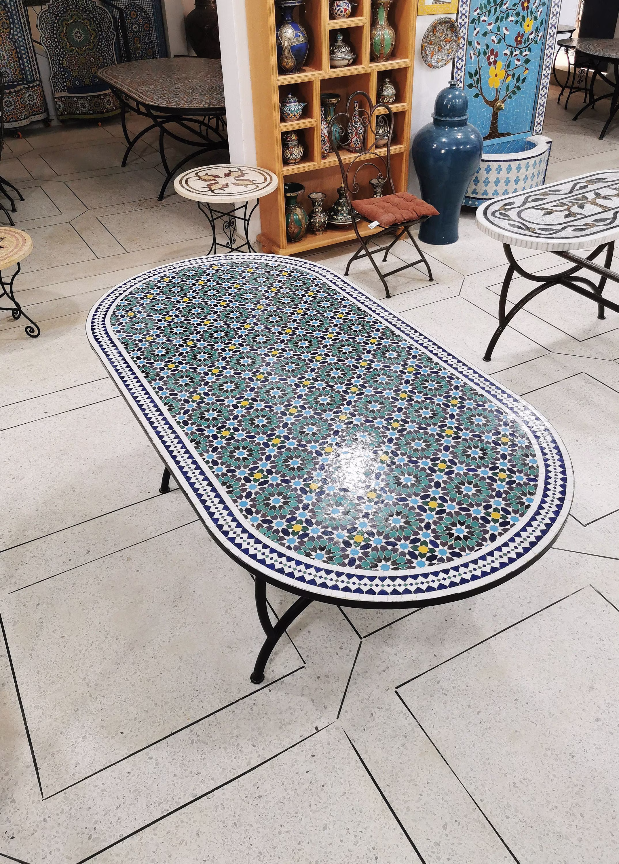 Customizable Mosaic Table - Crafts Art Mid Century Handmade Huge For Outdoor & Indoor