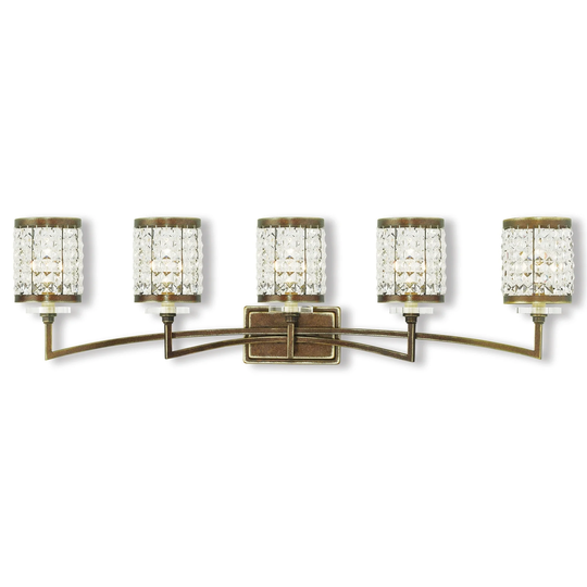 Livex Lighting Grammercy 5 Light Hand Painted Palacial Bronze Bath Vanity