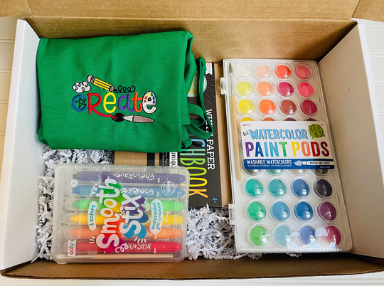 Personalized Art Activity Box, Child Apron, Back To School, Gift For