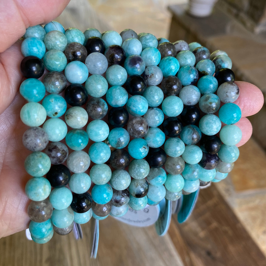 Amazonite & Shungite Grounding Bracelet Bra29